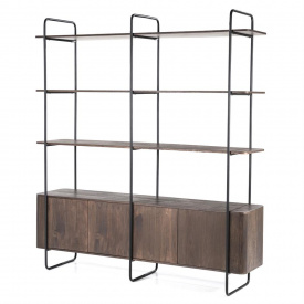 DULAP /RAFT JAMES - DIN LEMN DE MANGO [FSC] / METAL - MARO - 190(L) x 210(h) x 46.5(l) - Img 7
