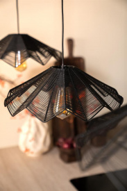 LAMPA SUSPENDATA VARJO MICA - METAL - NEGRU - 40(L) x 13.5(h) x 40(l) - Img 7