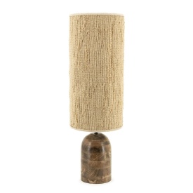 LAMPADAR GADJA MARE - LEMN ȘI IUTĂ - NATURAL - 25(L) x 25(l) x 78(h) - Img 1
