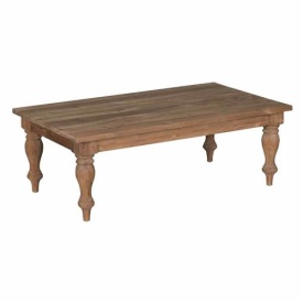 MASA DE CAFEA BOLOGNA - LEMN DE TEC RECUPERAT - MARO - 130(L) X 45(H) X 75(L) CM - Img 1