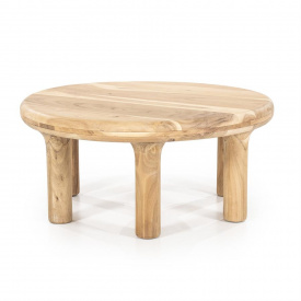 MASA DE CAFEA BRAM - LEMN DE SALCAM [FSC] - NATURAL - Ø80 x 35(h)
