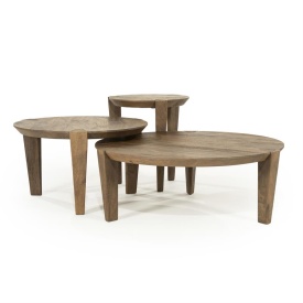 MASA DE CAFEA DAVINA MARE - LEMN DE MANGO - MARO - 80(L) x 80(l) x 30(h) cm - Img 6