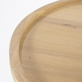 MASA DE CAFEA LEIA - MDF / STEJAR FIN - NATURAL - Ø80 x 32(h) - Img 3
