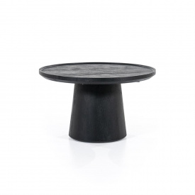 MASA DE CAFEA RON - LEMN DE MANGO [FSC] - NEGRU - Ø66 x 39(h) - Img 1