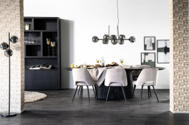 MASA DE DINING NEAGRA - LEMN DE MANGO - NEGRU - 300(L) x 76(h) x 110(l) - Img 5