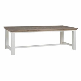 MASA DE DINING PARMA - FURNIR DE STEJAR NATURAL PERIAT - ALB / NATURAL - 200(L) X 78(H) X 100(L) CM