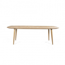 MASA DE DINING TABASSUM - LEMN DE TEC RECICLAT - NATURAL - 220(L) x 78(h) x 100(l) - Img 1