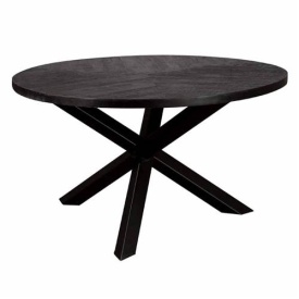 MASA DE DINING VIOLA - LEMN DE MANGO - NEGRU - 130(L) X 77(H) X 130(L) CM