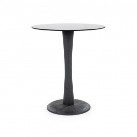 MASA LATERALA BOOGIE - LEMN / STICLA - NEGRU - 60(L) x 70(h) x 60(l) - Img 1