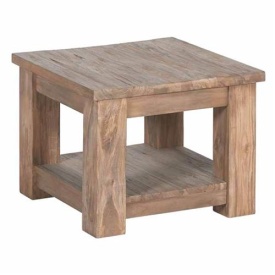 MASA LATERALA LORENZO - LEMN - NATURAL - 60(L) X 45(H) X 60(L) CM - Img 1