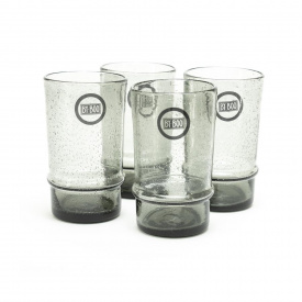 PAHAR BUBBLE MARE - STICLA - GRI TRANSPARENT - Ø 8.2 x 14(h) - Img 4