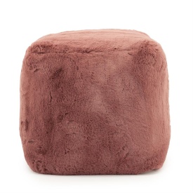 POUF MOSA - 100% POLIESTER - ROSU - 45(L) x 45(l) x 45(h)