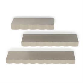 RAFT DE PERETE PRINZ - FIER - TAUPE - 66(L) x 14(l x 4 / 42(l) x 14(L) x 4 / 30(L) x 14(l) x 4(h)