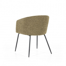 SCAUN ASTRID - METAL / LEMN / TESATURA 100% POLIESTER - VERDE ARMY BOUCLÉ - 60(L) x 76.5(h) x 60(l) - Img 7