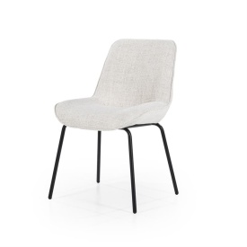 SCAUN BAZA - METAL ȘI ȚESĂTURĂ - BEJ - 53(L) x 63.5(l) x 83.5(h) - Img 1