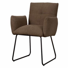 SCAUN DANTE - METAL / MATERIAL - NEGRU / MARO - 67(L) X 88(H) X 70(L) - Img 1