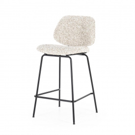 SCAUN DE BAR JON - TESATURA / METAL - ALB MURDAR - 45(L) x 95(h) x 52(l) - Img 1