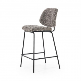 SCAUN DE BAR JON - TESATURA / METAL - TAUPE - 45(L) x 95(h) x 52(l) - Img 2