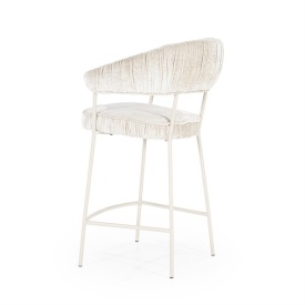 SCAUN DE BAR LIZZY FEMME - TESATURA SI METAL - BEJ - 55(L) x 53(l) x 96(h) cm - Img 4