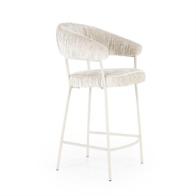 SCAUN DE BAR LIZZY FEMME - TESATURA SI METAL - BEJ - 55(L) x 53(l) x 96(h) cm - Img 10