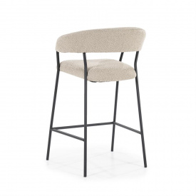 SCAUN DE BAR LUKA - POLIESTER / METAL - TAUPE - 56(L) x 90(h) x 57.5(l) - Img 5
