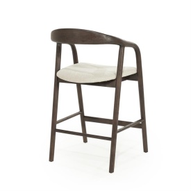 SCAUN DE BAR RAYVEN - LEMN DE FRASIN SI TESATURA - MARO - 55(L) x 61(l) x 94(h) cm - Img 7