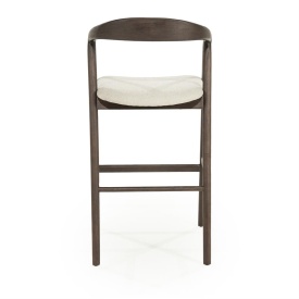 SCAUN DE BAR RAYVEN - LEMN DE FRASIN SI TESATURA - MARO - 55(L) x 62.5(l) x 104(h) cm - Img 6