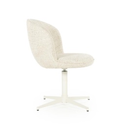SCAUN ESMEE DONNA - TESATURA SI FIER - BEJ - 55.5(L) x 64.5(l) x 83(h) cm - Img 10