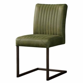 SCAUN FERRO SAVANNAH - METAL / MATERIAL - NEGRU / VERDE - 61(L) X 88(H) X 47(L) - Img 1