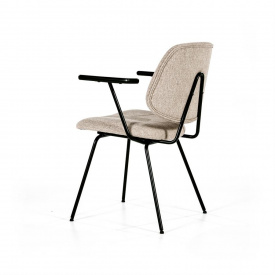 SCAUN LYNN CU COTIERA - METAL / TESATURA BEJ - 62(L) x 82(h) x 57.5(l) - Img 6