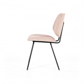 SCAUN LYNN - METAL / LEMN / TESATURA 100% POLIESTER - ROZ - 49.5(L) x 82(h) x 58(l) - Img 5