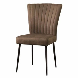 SCAUN NAVARRA - METAL / MATERIAL - NEGRU / MARO DESCHIS - 60(L) X 89(H) X 52(L)