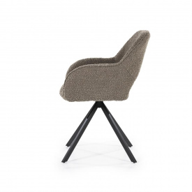 SCAUN PIVOTANT FABIO SPARK - METAL / LEMN / TESATURA 100% POLIESTER - BEJ - 56(L) x 85.5(h) x 58(l) - Img 2
