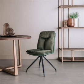 SCAUN PIVOTANT ROTA - METAL / MATERIAL - NEGRU / VERDE - 69(L) X 90(H) X 48(L) - Img 2