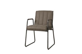 SCAUN SANTO MIAMI - METAL / MATERIAL - NEGRU / GRI - 61(L) X 85(H) X 53(L)
