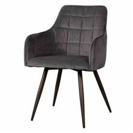 SCAUN SILVA BLUVEL - METAL / MATERIAL - NEGRU / GRI - 58(L) X 86(H) X 57(L) - Img 1