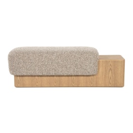 BANCĂ GEORGE - GRI TAUPE FLOW - 133(L) x 50(l) x 47(h)