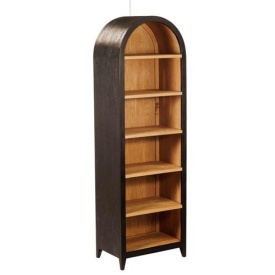 BIBLIOTECA ROTONDI - FURNIR DE STEJAR NATURAL [FSC] - NEGRU / MARO NATURAL - 70(L) x 220(h) x 45(l)
