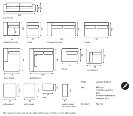 COLTAR MODULAR PALM BEACH (2S + CH II) - 382(L) x 76(h) x 196(l) cm - Img 8