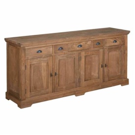 COMODA BOLOGNA - LEMN DE TEC RECICLAT / METAL - MARO NATURAL - 200(L) x 90(h) x 50(l)