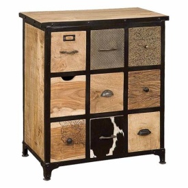 COMODA RENEW - LEMN / METAL - MULTICOLOR - 75(L) x 81(h) x 40(l)