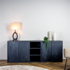 COMODA TENNA - LEMN DE MANGO [FSC] / METAL - NEGRU - 220(L) x 85(h) x 45(l) - Img 2