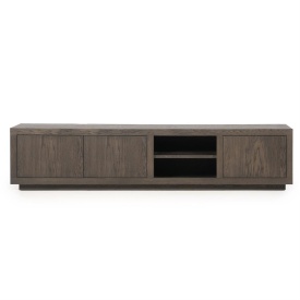 COMODA TV HELSINKI CM - LEMN SI FURNIR DE STEJAR - MARO - 200(L) x 42(l) x 45(h) cm