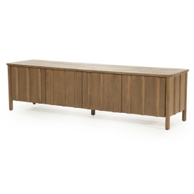 COMODA TV JAKE 4 USI - LEMN SI FURNIR DE STEJAR - MARO - 183(L) x 47(l) x 50(h) cm - Img 2