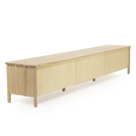 COMODA TV JAKE 6 USI - LEMN SI FURNIR DE STEJAR - NATURAL - 264(L) x 47(l) x 50(h) cm - Img 4