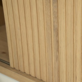 COMODA TV MILO - LEMN SI FURNIR DE STEJAR - NATURAL - 240(L) x 42(l) x 43(h) cm - Img 11