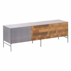 COMODA TV PADOVA - LEMN DE TEC / METAL - MULTICOLOR - 166(L) X 55(H) X 45(L) CM