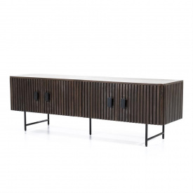COMODA TV REMI CU 4 USI - DIN LEMN DE MANGO [FSC] SI METAL - MARO - 170(L) x 56(h) x 45(l) - Img 2