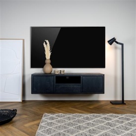 COMODA TV TAVIANO - LEMN DE MANGO / METAL - NEGRU - 150(L) X 40(H) X 45(L) CM - Img 2