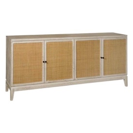 COMODA VINCENZA - LEMN DE MANGO [FSC] / METAL - ALB / MARO - 200(L) x 90(h) x 45(l)